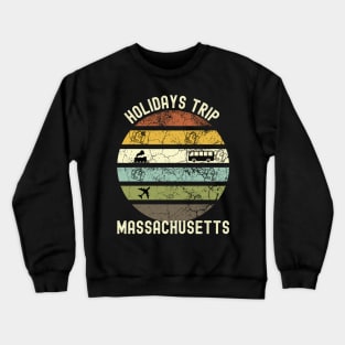 Holidays Trip To Massachusetts, Family Trip To Massachusetts, Road Trip to Massachusetts, Family Reunion in Massachusetts, Holidays in Crewneck Sweatshirt